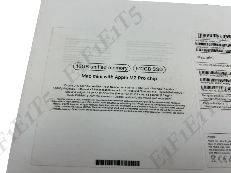 Apple Mac Mini M2 Pro 10-Core CPU 16-CoreGPU 2023 512GB SSD 16GB RAM Silver - Image 2 of 4