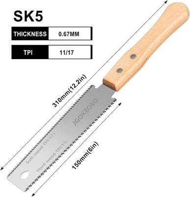 10 Zoll Japanische Zug-Säge 17 TPI - Holzhandsäge Mit Wechselbaren Klingen