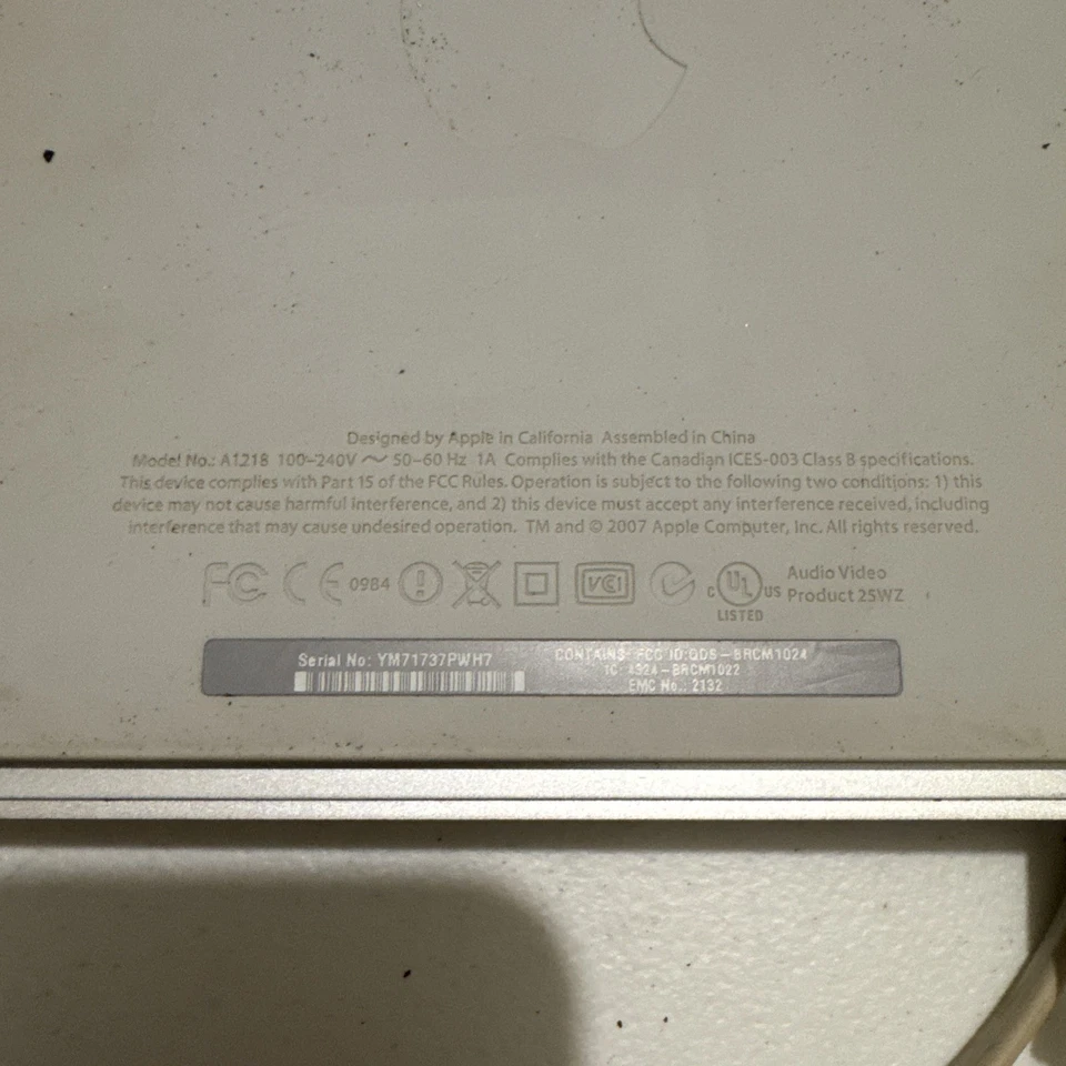 2007 Apple TV  1st Generation Silver Media Streaming Device Model A1218 w/ Cord - Image 3 of 3