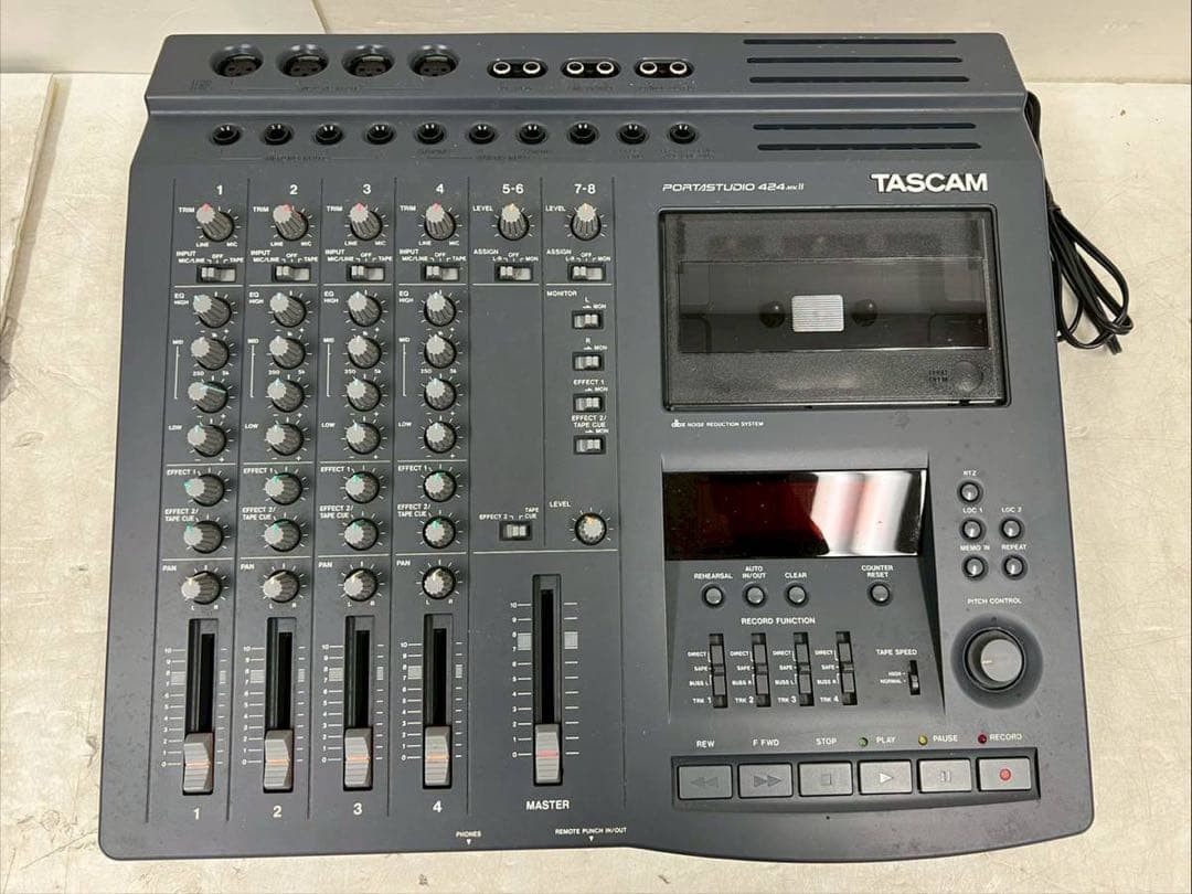 TASCAM 424MKII Portastudio 4-Track Cassette Recorder Mixer Tested