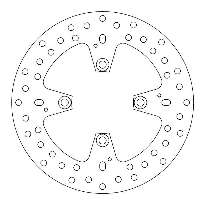 Disque de frein fixe Ducati de 320mm pour les virages de montagne