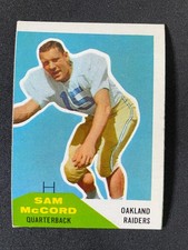 1960 FLEER  SAM McCORD ROOKIE   #67  EX+  RAIDERS