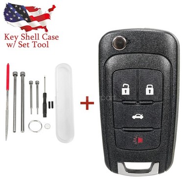 Remote Key Fob Case Shell 3 Button For Chevrolet Cruze Sonic Malibu Equinox