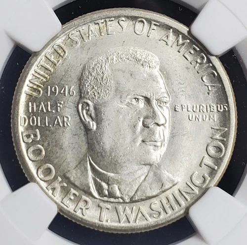 1946-D Booker T. Washington Silver Classic Half Dollar- NGC Grade MS 65