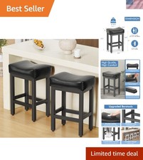 Counter Height Bar Stools Set of 2, 24 Inch Barstools for Kitchen Island Coun...