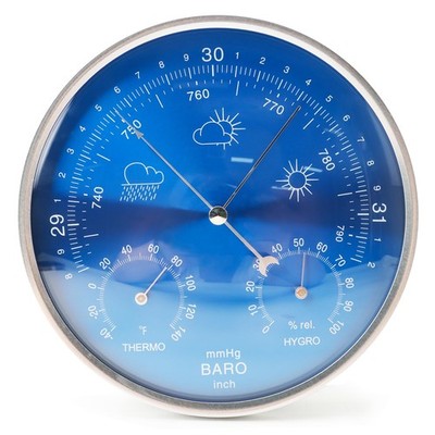 3-in-1 All-Season Wall Hanging Thermometer, Barometer, Hygrometer | Accurate ...