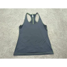 GapFit Active Tank Top Womens L Racerback Athletic Running Neon Green Trim