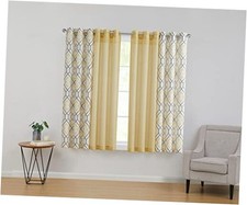 - Curtains, Window Treatment with Grommet Top, 2 63"W x 76"L Pack of 1 Taupe