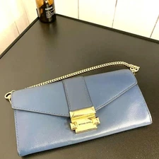 MICHAEL KORS Chain Wallet Mini Shoulder Bag 10x19.5cm Blue AB