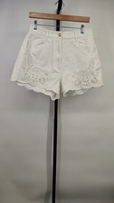 Farm Rio Richilieu Embroidered Shorts White 30