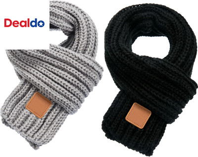 2 Pcs Toddler Scarf Kids Warm Set Winter Knit Scarves Soft Neck Warmer for Boys