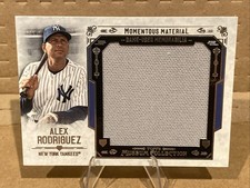 2015 Topps Museum Collection Alex Rodriguez Momentous Material Relic #MMJR-ARZ