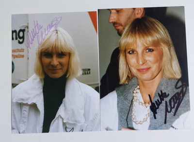 Annette Meeuvissen  -  2 x O-Foto signiert , Autogramm , DTM