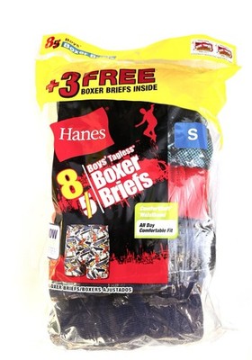 Hanes Boxer Briefs Boys L Underwear 8 Pack Multipack Assorted