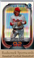 2021 Bowman #BTP-92 Bryson Stott Chrome Bowman Scouts Top 100