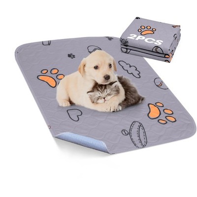 Washable Waterproof Pee Pads for Dogs - 2-Pack Small 18x24 Super Absorbent Re...