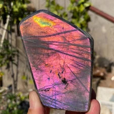 430g Natural labradorite quartz crystal freeform polished specimen healing