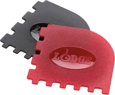 Lodge SCRAPERGPK Durable Grill Pan Scrapers, Red and Black, 8.25 X 4.625 X.5, 2 