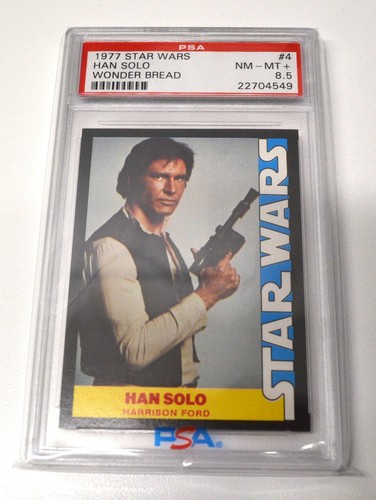 1977 Wonder Bread Star Wars #4 Han Solo — PSA 8.5