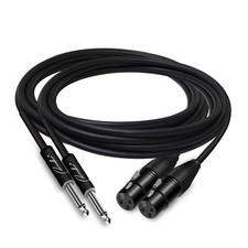 2Pcs 25ft Female XLR to 1/4 TS Mono Jack Microphone Cable Quarter Inch to XLR...