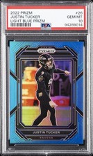 2022 PANINI PRIZM LIGHT BLUE PRIZM #26 JUSTIN TUCKER PSA 10
