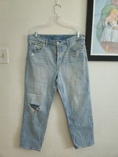 Gap cheeky straight high rise, womens jeans, size 16 33 , light wash, good cond