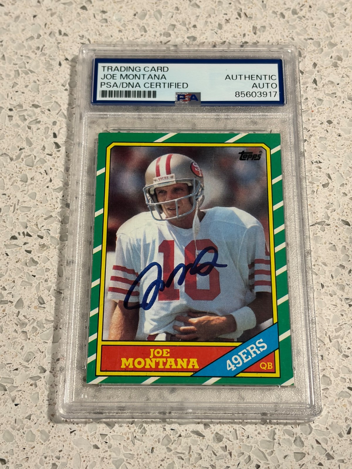 1986 Topps #156 Joe Montana PSA/DNA Authentic Certified Autograph Auto