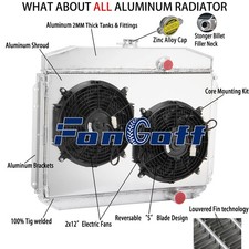 3 Row Radiatorshroud Fan Fit 1961-1964 Ford F100 F250 F350 Pickup Truck At Usa