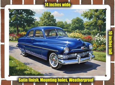 Metal Sign - 1951 Mercury 4 Oil Painting - 14x10