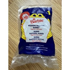 Wedding Rapunzel Barbie Figurine With Base McDonalds Happy Meal Toy Doll NEW