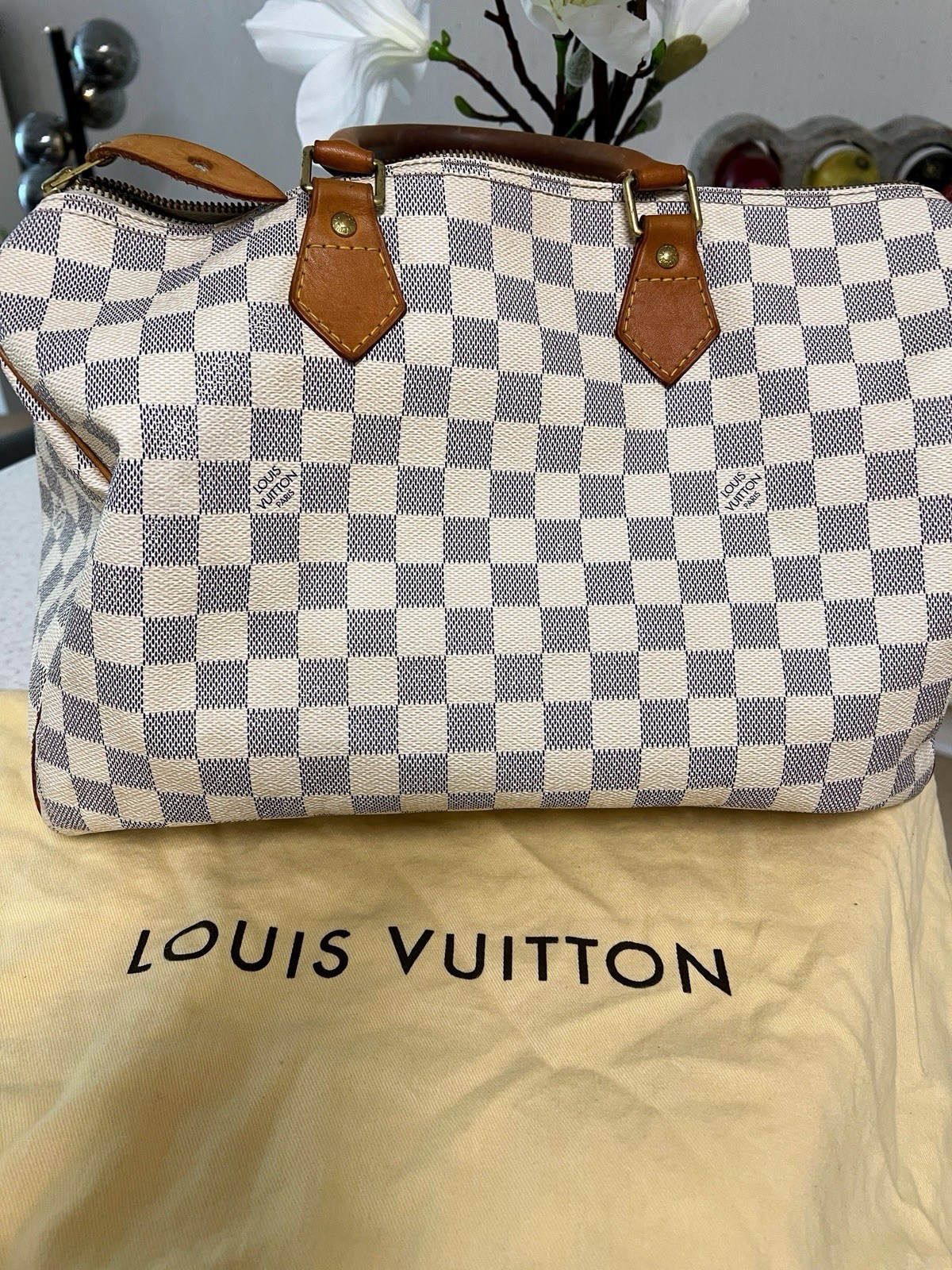 Louis Vuitton Damier Azur Speedy 35 Canvas