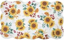 Anti-Fatigue PVC Kitchen Floor Mat (18"x30") FALL, AUTUMN SUNFLOWERS & LEAVES,HL
