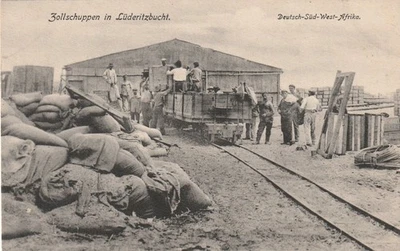 DSWA AK Zoll- und Güterschuppen in L'bucht, ungelaufen, selten - Bild 1 von 2