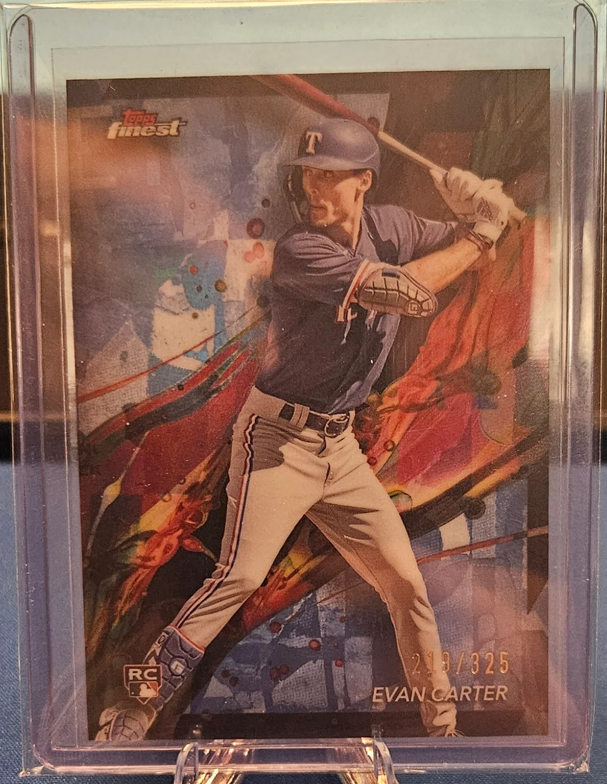 2024 Topps Finest - Evan Carter #62 - Sky Blue Refractor 219/325 (RC)