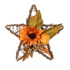 1Pc Wicker Wall Adornment Rattan Sunflower Decoration Halloween Wall Decor Star