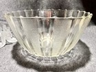 Deco MCM Vintage Ribbed Pressed Glass Punch Bowl with 10 Cups and Ladle Rest — photo 5