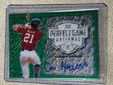 CAMDEN HAYSLIP 2020 Leaf Perfect Game GREEN MARBLE AUTOGRAPH #1/1 ALABAMA UAB