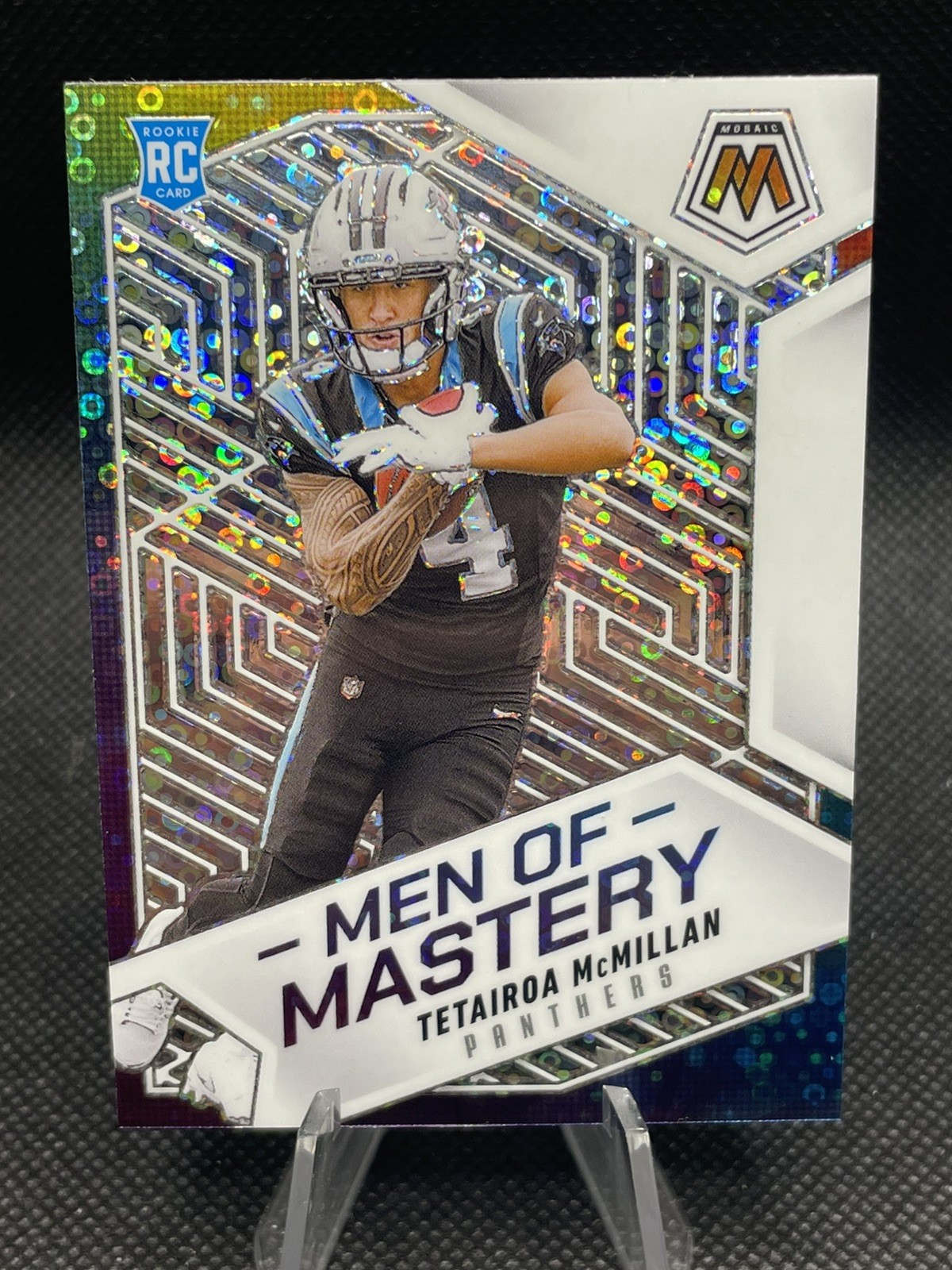 2025 Mosaic Men Of Mastery Tetairoa McMillan RC No Huddle Disco / Panthers #19