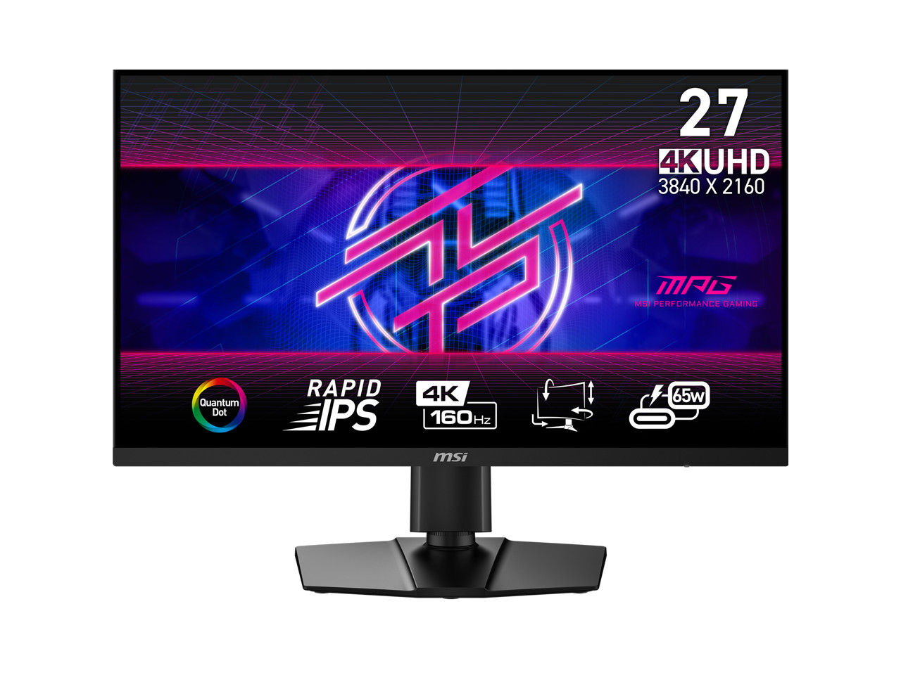 MSI 27" 160 Hz Rapid IPS with Quantum Dot Technology UHD Gaming Monitor