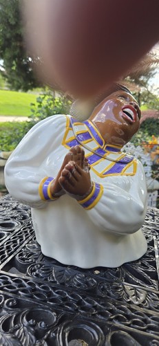 Vintage 1996 Clay Art Cookie Jar Amazing Grace Gospel Singer 11" Flawless - Picture 14 of 24
