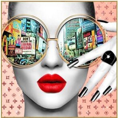KARE DESIGN Bild Rahmen Glas Times Square View 80 x 80 cm