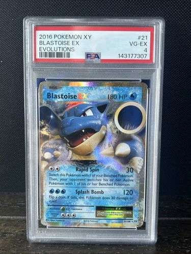 2016 Pokemon XY Blastoise EX Evolutions #21 PSA 4