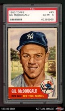 1953 Topps #43 Gil McDougald Yankees PSA 6 - EX/MT