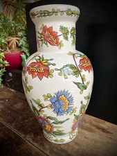 Magnifique Vase Ancien en Faïence Polychrome- Boch frères
