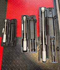 Snap-on Ratcheting Click Torque Wrench Set 3pc 14 38 12 Drive Cases Snap-on Ratcheting Click Torque Wrench Set 3pc 14 38 12 Drive Cases