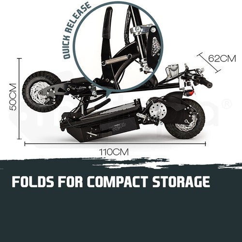 BULLET Stealth 1-6 1000W Electric Scooter 48V - Turbo w/ LED for Adult/Child - Picture 11 of 12