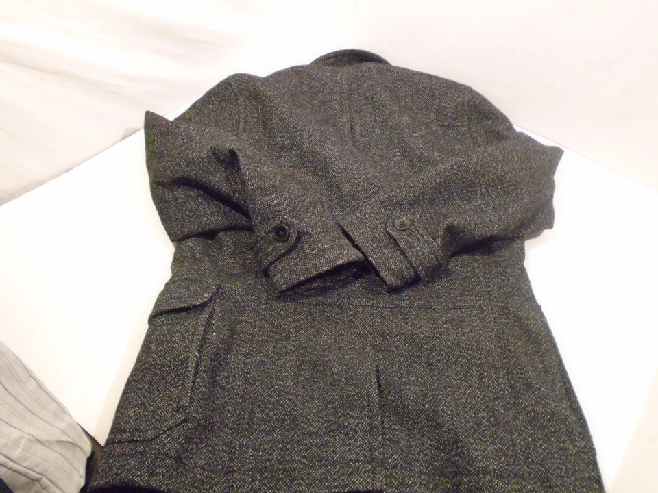 Express 女式中号粗花呢双排扣孔雀羊毛聚酯纤维衬里。 — 第 3/4 张图片