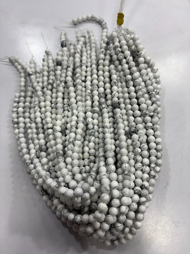 HOWLITE QUARTZ STONE ROUND 6MM GEMSTONE BEADS 14 INCH 1 STRANDS - Picture 5 of 7