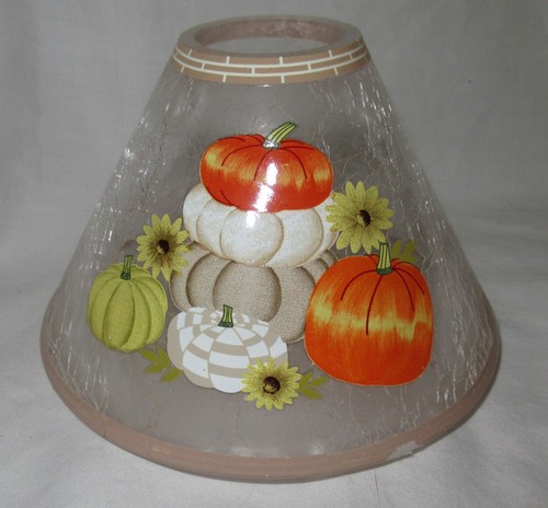Yankee Candle Large J/S Jar Shade Clear fall Harvest PUMPKIN CRACKLE clear - Picture 3 of 5