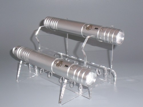 star wars lightsaber 2 tier acrylic display stand force fx master replicas yoda - Picture 5 of 11